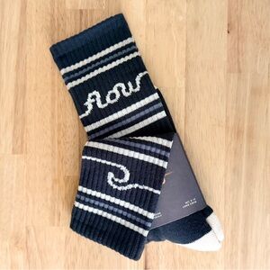 Flow Wave Unisex Striped High Crew Socks